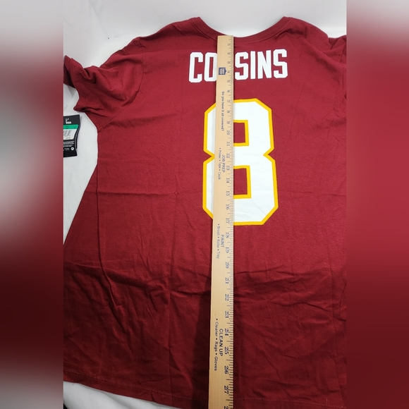 NWT The Nike Tee Kirk Cousins #8 Athletic Cut Size Extra Large, Burgundy & Gold - Picture 9 of 13
